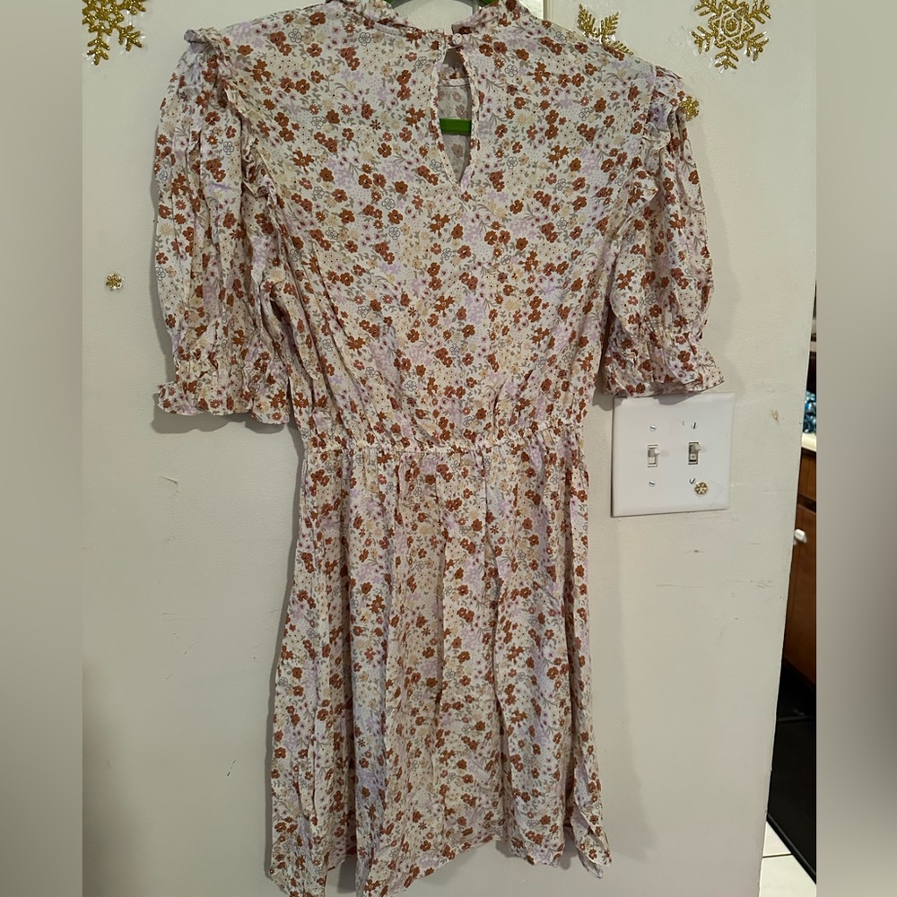 Miss Selfridge Floral Midi Dress - White and Pink - Picture 9 of 9